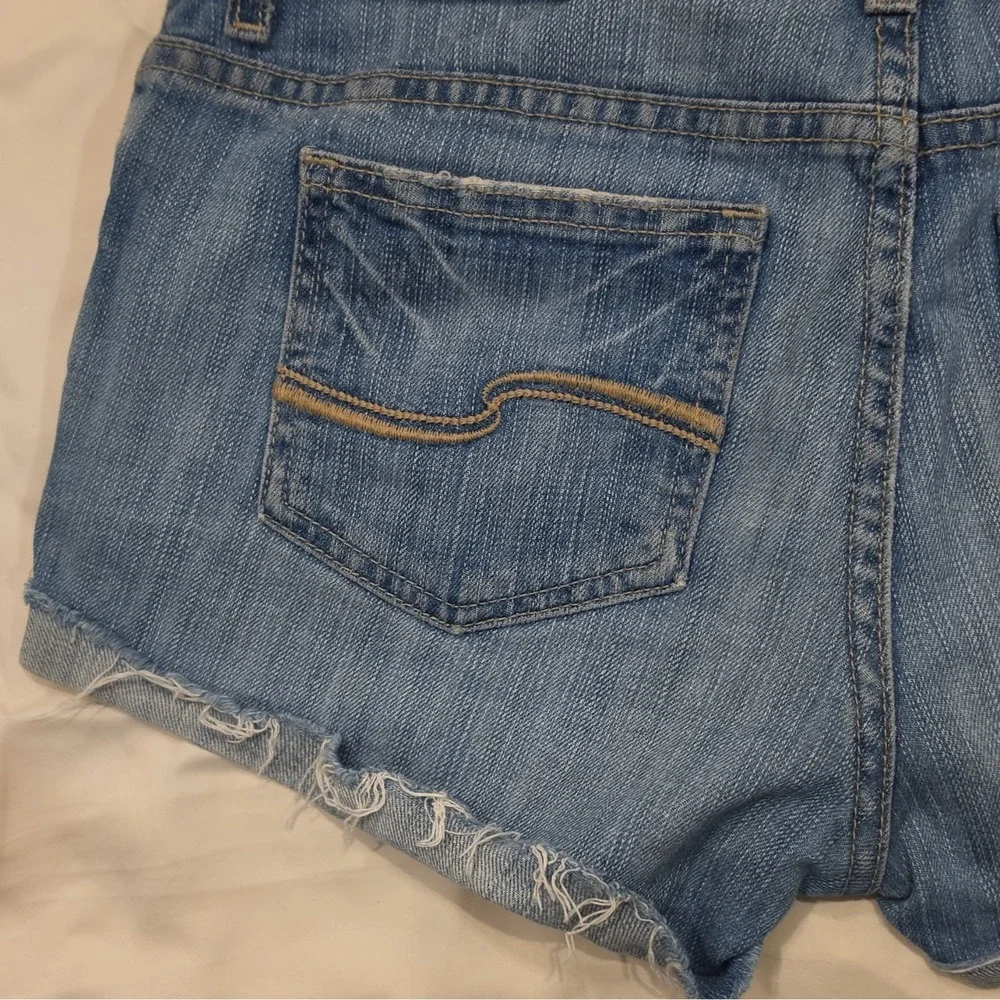 tilt Girls Blue Denim Shorts Size 7 Regular Fit Button Closure Pockets #99